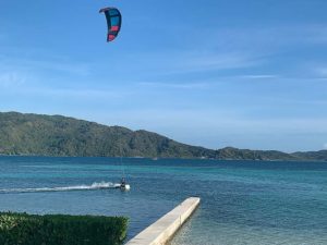 kite boarder at Clarks Cay