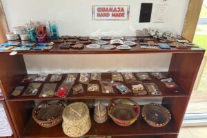 Clark's Cay gift shop sells sundries, tshirts and locally crafted items