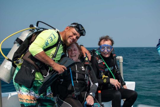 Divemaster and divers