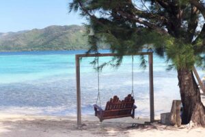 swings alongside the ocean